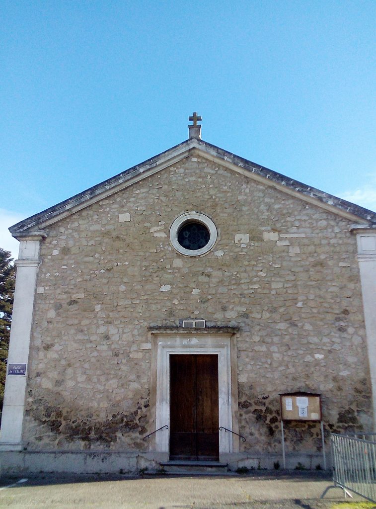 Façade église Saint Vérédème Verquières