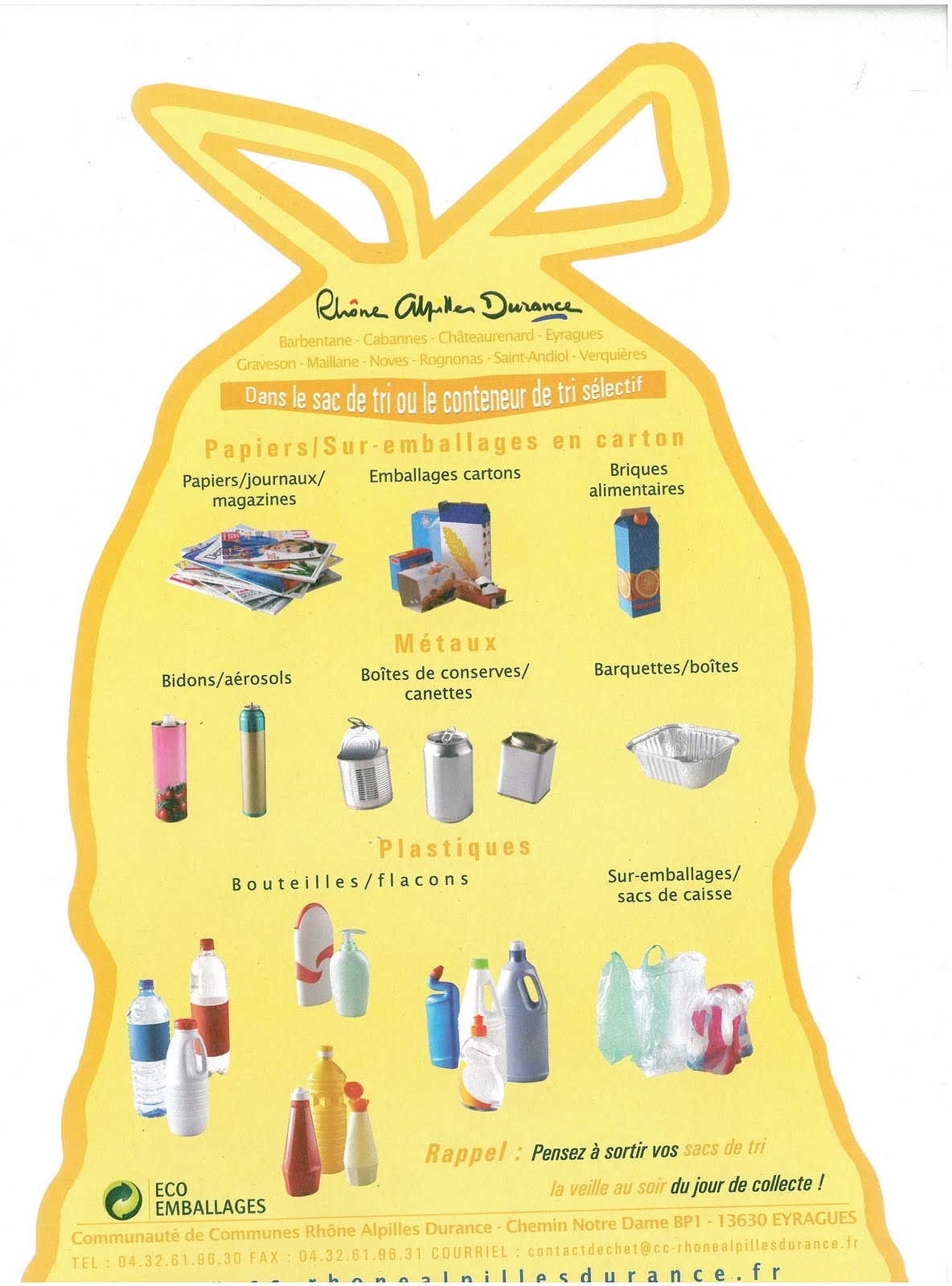 Collecte et gestion des déchets Village de Verquières